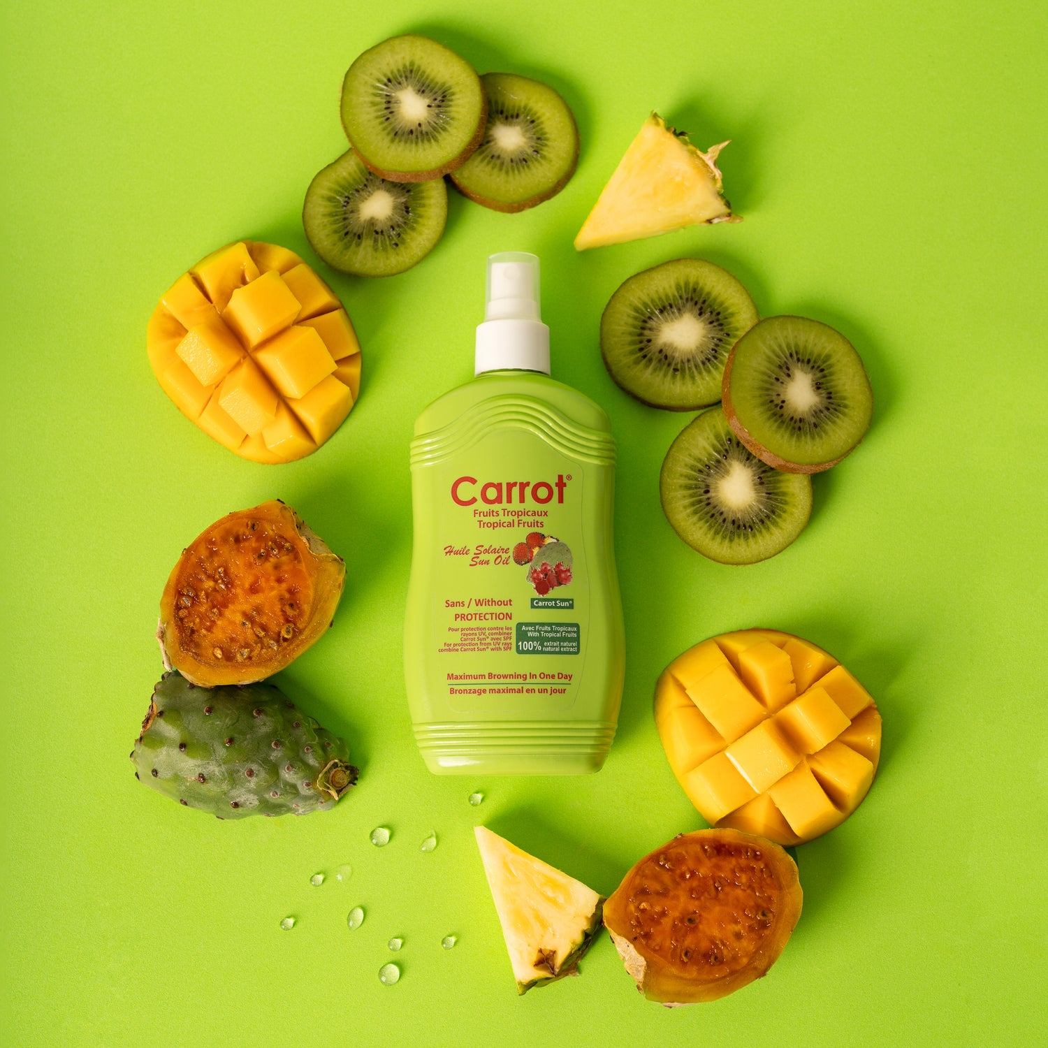 Carrot Sun™ - Accélérateurs De Bronzage Huile De Pulvérisation de fruits tropicaux